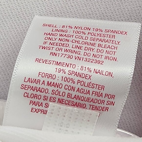 Xhilaration Halter Bikini Top Juniors XL 12-14 White Ribbed Adjustable Back - Picture 3 of 10